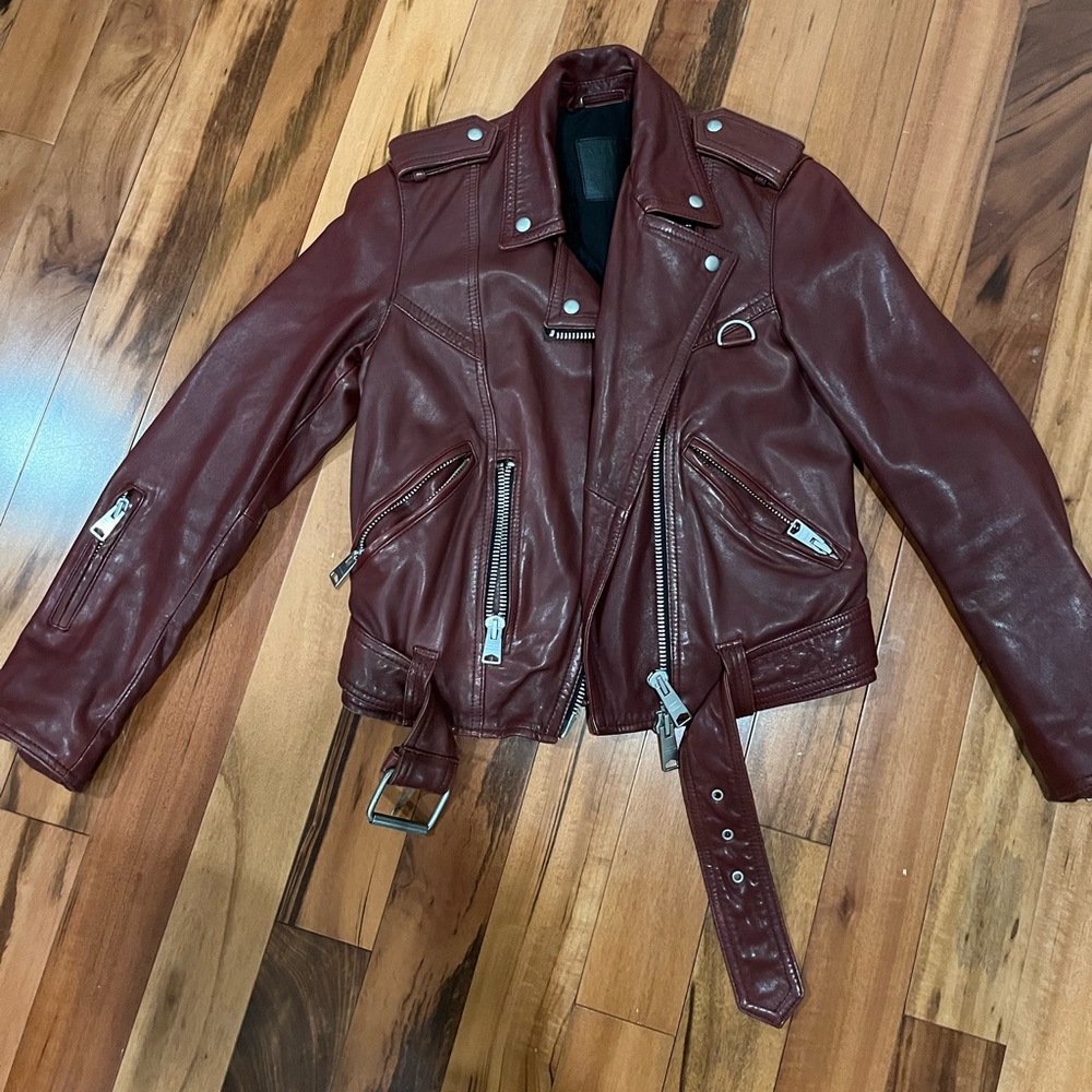 All Saints Maroon Gidley Jacket